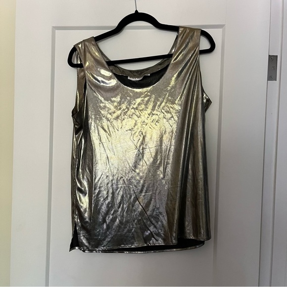 regina porter Tops - Vintage Regina Porter Gold Lame Tank Top